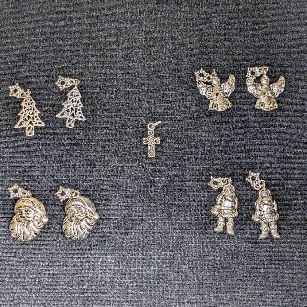 Christmas Charms For Bracelet Or Necklace In Silver
